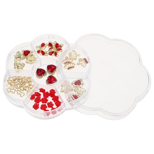 FOMIYES 1 Schachtel Nagel Schmuck Charms aus Robustem Legierungs-material Herz Tiara Schmetterling Designs Glänzende Flache Rückseite Vielseitig für DIY Nail Art Bastelprojekte von FOMIYES