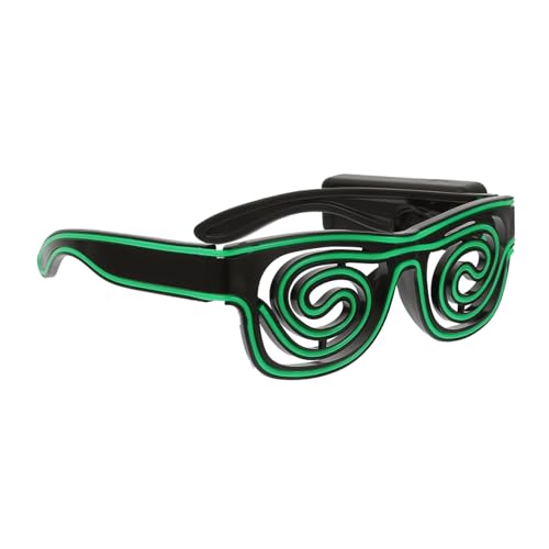 FOMIYES 1 Stück leuchtende Gläser Party -Requisiten Brille beleuchten LED Rave Bar-Party-Brille party feier gläser Partybrillen-Requisite Gläser für die Party Sport Grün von FOMIYES