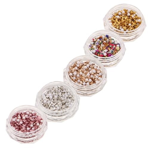 FOMIYES 10 Kartons Boxen Nagel Schmuck Irreguläre Perlen Strasssteine Flatback Nail Jewels Für Nail Art Kreative Maniküre Dekorationen Gold Silber Mix FOMIYES 10 Kartons Boxen Nagel Schmuck Irreguläre Perlen Strasssteine Flatback Nail Jewels Für Nail Art Kreative Maniküre Dekorationen Gold Silber Mix von FOMIYES