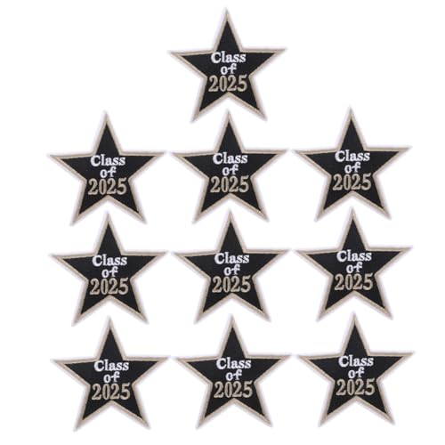 FOMIYES 10 Stück Teiliges Abschluss Aufnäher Bestickte Bügelapplikationen für Kleidung Rucksäcke Hüte Diy Dekorative Patches Einfache Anbringung Geschenkidee für Absolventen von FOMIYES