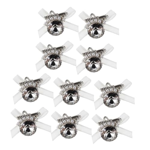 FOMIYES 10 Stück Teiliges Nagelkunst mit Funkelnden Schleifen Bowknot Charms aus Langlebigem Material Schillernde Nageldekorationen für Kreative Maniküre Nail Art Zubehör für Besondere von FOMIYES