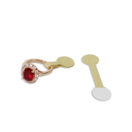 FOMIYES 100 Blatt Kraftpapier Schmuck Markierungs Etiketten Quadratisch Klebeetiketten für Schmuck Ringe Beschriftbar Umweltfreundlich Vielseitig Verwendbar von FOMIYES