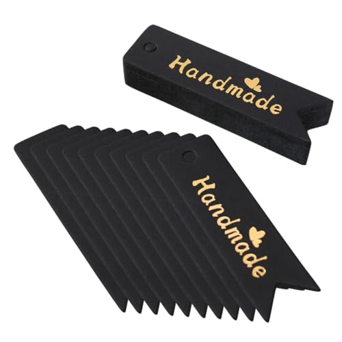 FOMIYES 100 Stück Geschenkanhänger Handgemacht mit Goldgeprägtem Fishtail Design Schwarze Geschenketiketten für Weihnachten Hochzeit Party Vielseitig als und Geschenklabel Geeignet FOMIYES 100 Stück Geschenkanhänger Handgemacht mit Goldgeprägtem Fishtail Design Schwarze Geschenketiketten für Weihnachten Hochzeit Party Vielseitig als und Geschenklabel Geeignet von FOMIYES