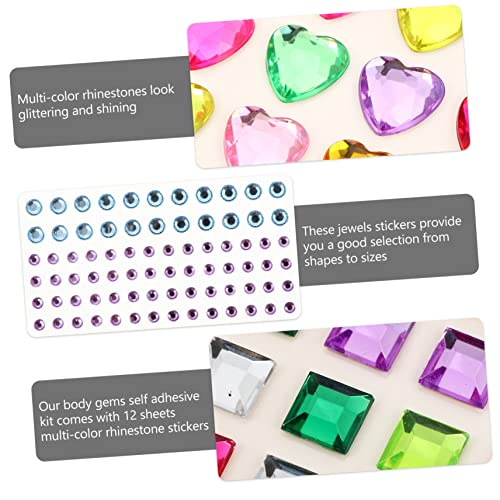 FOMIYES 12 Blatt DIY Nagel Strasssteine Bunte Acryl Aufkleber für Nail Art Festival Selbstklebend Klar Glänzend Einfache Anwendung Vielseitig für Nagel Dekoration FOMIYES 12 Blatt DIY Nagel Strasssteine Bunte Acryl Aufkleber für Nail Art Festival Selbstklebend Klar Glänzend Einfache Anwendung Vielseitig für Nagel Dekoration von FOMIYES