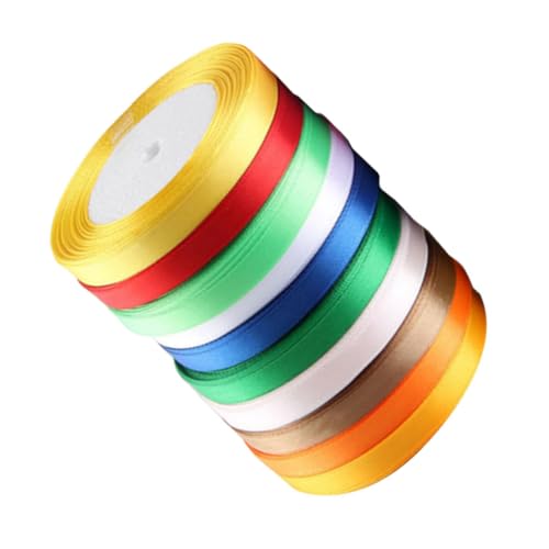 FOMIYES 12 Stück Teiliges Breites Satinband Geschenkband aus Polyester Seidenband für DIY Basteln Hochzeitsdekorationen Bunte Schleifenbänder für Geschenkverpackungen und Zufällige Farbe von FOMIYES