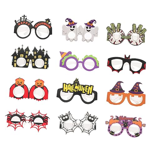 FOMIYES 12 Stück Teiliges Halloween Partybrillen aus Papier Lustige Kostümbrillen Kreative Verkleidungsaccessoires für Festivals Karneval und Straßenfotos Auffällige Deko für Damen und FOMIYES 12 Stück Teiliges Halloween Partybrillen aus Papier Lustige Kostümbrillen Kreative Verkleidungsaccessoires für Festivals Karneval und Straßenfotos Auffällige Deko für Damen und von FOMIYES
