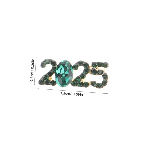 FOMIYES 12 Stück Teiliges Nail Art mit Nummerierten Strass Nagel Charms aus Legierung Funkelnde Fingernagel Dekorationen für DIY Nageldesign Einfach Anzubringen Elegant für Partys und von FOMIYES