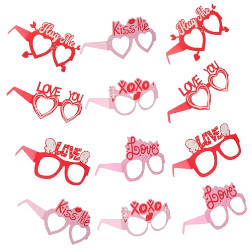 FOMIYES 12 Stück Teiliges Papierbrillen für Valentinstag Romantische Partybrillen mit Buntem Design Leichte und Sichere Papiersonnenbrillen für Jugendliche und Erwachsene Hochzeits und FOMIYES 12 Stück Teiliges Papierbrillen für Valentinstag Romantische Partybrillen mit Buntem Design Leichte und Sichere Papiersonnenbrillen für Jugendliche und Erwachsene Hochzeits und von FOMIYES