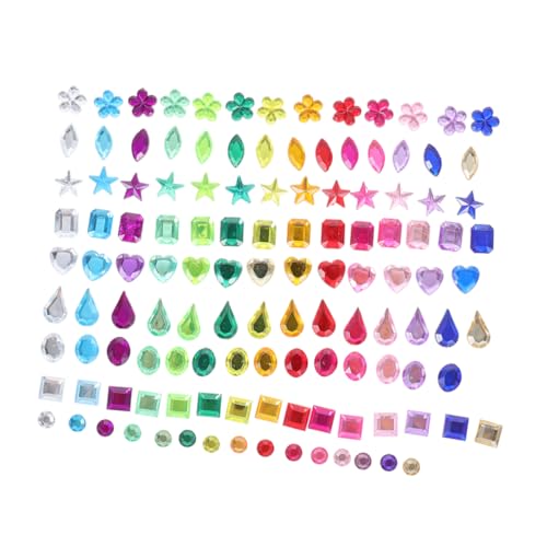 FOMIYES 1800Stücke Flache Verzierungen aus Acryl Verschiedenen nicht Klebende Langlebige und Edelsteine für Bastelprojekte und Scrapbooking von FOMIYES