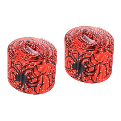 FOMIYES 2 Rollen Halloween Geschenkband Ripsband mit Dekorativem Muster Langlebiges Verpackungsband für Geschenkverpackung Diy Basteln Partydeko und Festliche Halloween Atmosphäre FOMIYES 2 Rollen Halloween Geschenkband Ripsband mit Dekorativem Muster Langlebiges Verpackungsband für Geschenkverpackung Diy Basteln Partydeko und Festliche Halloween Atmosphäre von FOMIYES