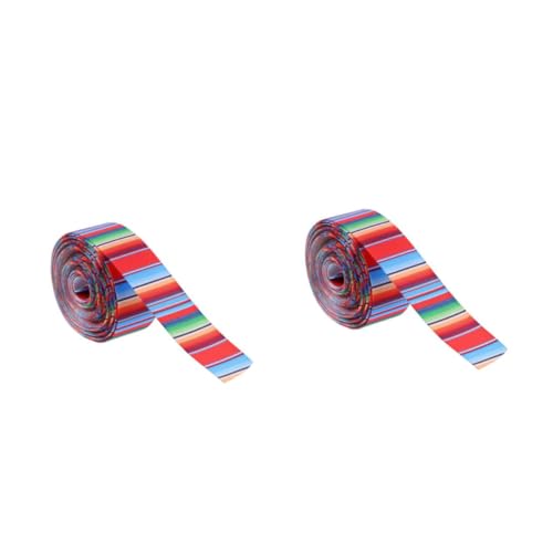FOMIYES 2 Rollen Mexikanisches Fiesta Band Breit Rolle Farbenfrohes Serape Geschenkband mit Regenbogenstreifen Vielseitig für Dekorationen Schleifen Basteln für Karneval und Cinco De Mayo FOMIYES 2 Rollen Mexikanisches Fiesta Band Breit Rolle Farbenfrohes Serape Geschenkband mit Regenbogenstreifen Vielseitig für Dekorationen Schleifen Basteln für Karneval und Cinco De Mayo von FOMIYES