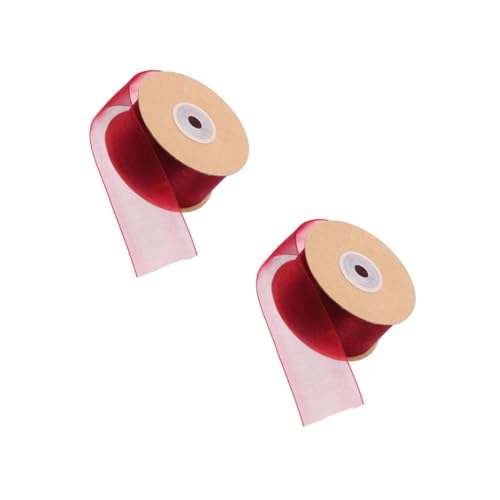 FOMIYES 2 Rollen Organza Band Rolle Weinrot Transparent Chiffon Geschenkband für Diy Basteln Schleifen Blumen Haar Dekoration Hochzeit Party Verpackung FOMIYES 2 Rollen Organza Band Rolle Weinrot Transparent Chiffon Geschenkband für Diy Basteln Schleifen Blumen Haar Dekoration Hochzeit Party Verpackung von FOMIYES