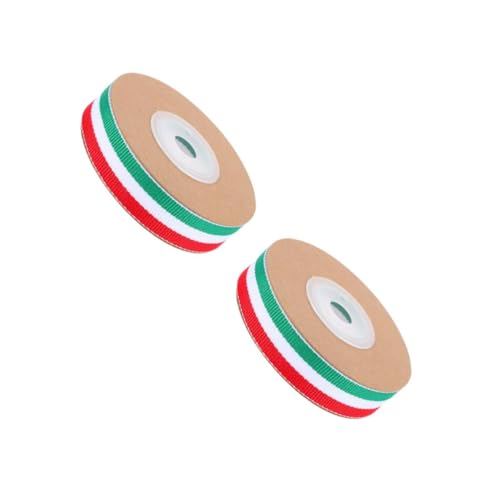 FOMIYES 2 Rollen Rot Weiß Grünes Streifenband Geschenkband für Diy Basteln Schleifen Blumensträuße Trophäen Dekoration Vielseitiges Tricolor Dekoband FOMIYES 2 Rollen Rot Weiß Grünes Streifenband Geschenkband für Diy Basteln Schleifen Blumensträuße Trophäen Dekoration Vielseitiges Tricolor Dekoband von FOMIYES