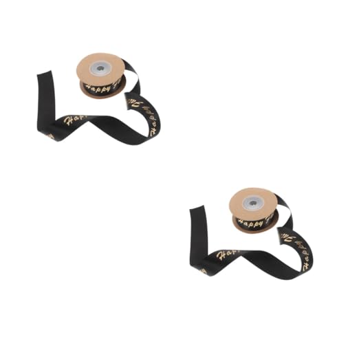 FOMIYES 2 Rollen Schwarzes Geschenkband mit Goldprägung für Vatertag Dekoratives Langlebiges Schleifenband für Kuchenverpackung und Festliche Anlässe FOMIYES 2 Rollen Schwarzes Geschenkband mit Goldprägung für Vatertag Dekoratives Langlebiges Schleifenband für Kuchenverpackung und Festliche Anlässe von FOMIYES