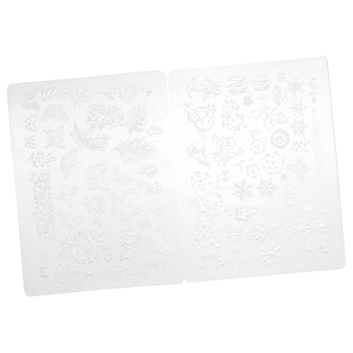 FOMIYES 2 STÜCK Silikon Stamping Plates Nagel Schablonen mit Vielseitigen Mustern für DIY Nail Art Maniküre Flexible Nagel Stencil Vorlagen Einfache Anwendung für Kreative Nageldesigns FOMIYES 2 STÜCK Silikon Stamping Plates Nagel Schablonen mit Vielseitigen Mustern für DIY Nail Art Maniküre Flexible Nagel Stencil Vorlagen Einfache Anwendung für Kreative Nageldesigns von FOMIYES
