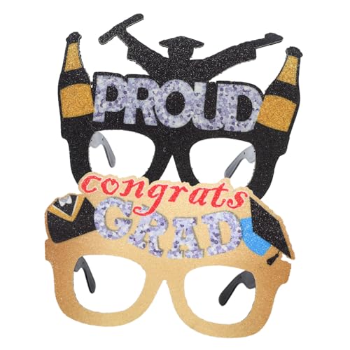 FOMIYES 2 Stück Fotobrille für Abschlusszeiten Tischdekoration für Absolventen Gradbrille Party -Dekorationen der Abschlusssaison glückwunsch grad dekorationen Plastik FOMIYES 2 Stück Fotobrille für Abschlusszeiten Tischdekoration für Absolventen Gradbrille Party -Dekorationen der Abschlusssaison glückwunsch grad dekorationen Plastik von FOMIYES