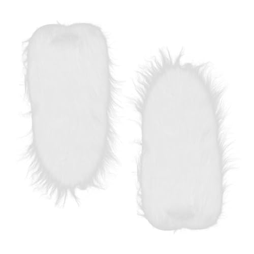 FOMIYES 2 Stück Halloween-Partybart Kostümbärte für Erwachsene weißes Bartkostüm Weihnachtsmann Bart Schnurrbart-Kostüm realistische Schnurrbärte für Erwachsene lustig Plüschstoffe von FOMIYES