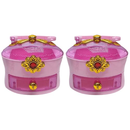 FOMIYES 2 Stück Kleine Schmuckaufbewahrungsbox für Schmuckschatulle mit Fächern für Schmuck Accessoires Handliches Design für Unterwegs von FOMIYES