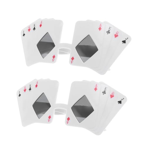FOMIYES 2 Stück Lustige Poker Brille aus Robustem Kunststoff Originelles Party Accessoire für Damen und Herren Foto Requisite für Halloween Kostüm und Themenfeiern von FOMIYES