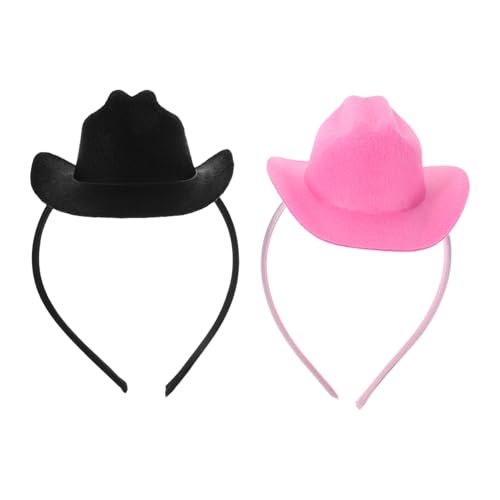 FOMIYES 2 Stück Mini Cowgirl Stirnbänder Leichte Western Haaraccessoires für Frauen Mädchen Bequeme Passform Festliches Design für Halloween Party Festival Kostüm von FOMIYES