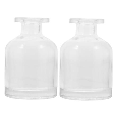 FOMIYES 2 Stück Nachfüllbare Glas Diffusor Flaschen Transparent Aromatherapie Duftöl Behälter Haushalts Parfüm Diffuser Halter Vintage Design Kompakt für Büro und Zuhause von FOMIYES