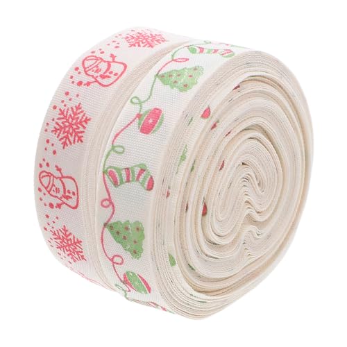 FOMIYES 2 Stück Teiliges Weihnachtsband aus Baumwolle Weiches Vielseitiges Dekoband mit Weihnachtsbaum Schneeflocke und Schneemann-motiven Strapazierfähiges Geschenkband für Kränze FOMIYES 2 Stück Teiliges Weihnachtsband aus Baumwolle Weiches Vielseitiges Dekoband mit Weihnachtsbaum Schneeflocke und Schneemann-motiven Strapazierfähiges Geschenkband für Kränze von FOMIYES