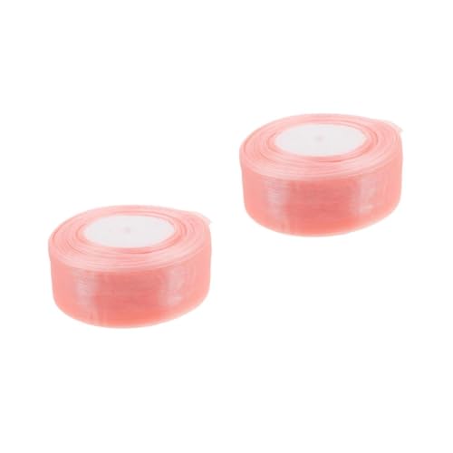 FOMIYES 2 Stück Transparentes Organza Band Chiffon Schleifenband für Geschenkverpackung Kuchen Dekoration Diy Bastelprojekte Blumenarrangements Hochzeits und Feiertagsdeko von FOMIYES