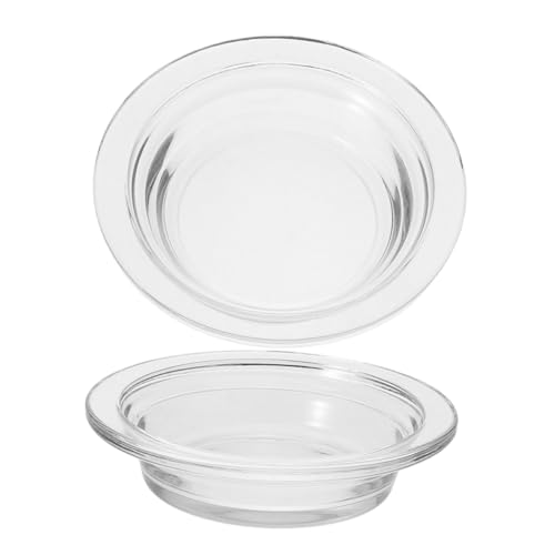 FOMIYES 2 Stück Wachsschmelzbrenner Untersetzer Runde Duftöl Teller für Aromatherapie Transparente Pflegeleichte Platten Durchmesser für Zuhause von FOMIYES