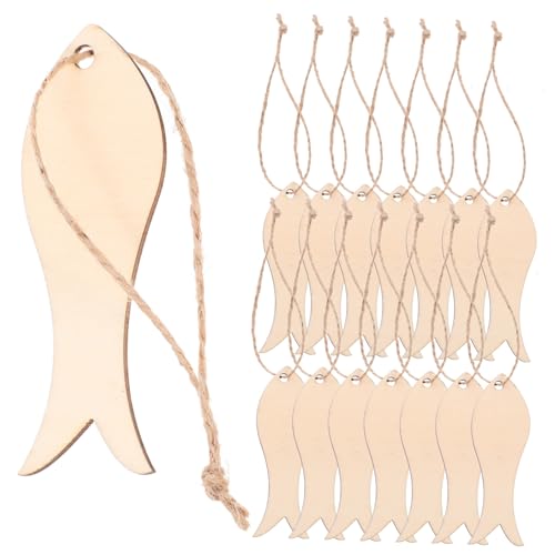 FOMIYES 20 Stück Teiliges Holzscheiben Fischform Naturbelassene Holzplättchen zum Basteln Dekorative Holzchips für DIY Anhänger Streuteile und Kreative Holzdekorationen FOMIYES 20 Stück Teiliges Holzscheiben Fischform Naturbelassene Holzplättchen zum Basteln Dekorative Holzchips für DIY Anhänger Streuteile und Kreative Holzdekorationen von FOMIYES
