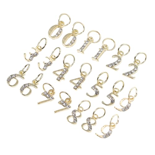 FOMIYES 20 Stück Teiliges Nagel Charms aus Metall mit Strass Abnehmbar Verschleißfest Multifunktionale Nail Art Dekoration für Natürliche und Künstliche Nägel Modisch Leicht Vielseitig von FOMIYES