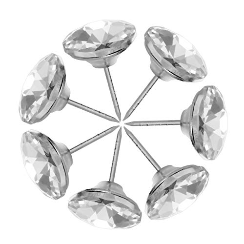 FOMIYES 20stücke Kristallknöpfe Für Polsterung Funkelnde Dekonägel Für Sofas Kopfenden Und -projekte Elegante Silberne Ziernägel Einfach Anzubringen Vielseitig Einsetzbar von FOMIYES