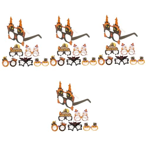 FOMIYES 24 Stck. Halloween Papierbrillen mit Kürbis Fledermaus Lustige Partybrillen als Fotorequisiten Dekorative Accessoires für Karneval Kostüm Halloween Fest von FOMIYES