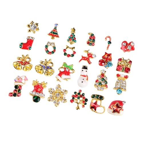 FOMIYES 24 Stück Teiliges Weihnachts Nageldekor aus Langlebiger Legierung Kompakte Nail Charms für Naturnägel Einfache Anwendung für Festliche Maniküre für Damen und Partys FOMIYES 24 Stück Teiliges Weihnachts Nageldekor aus Langlebiger Legierung Kompakte Nail Charms für Naturnägel Einfache Anwendung für Festliche Maniküre für Damen und Partys von FOMIYES