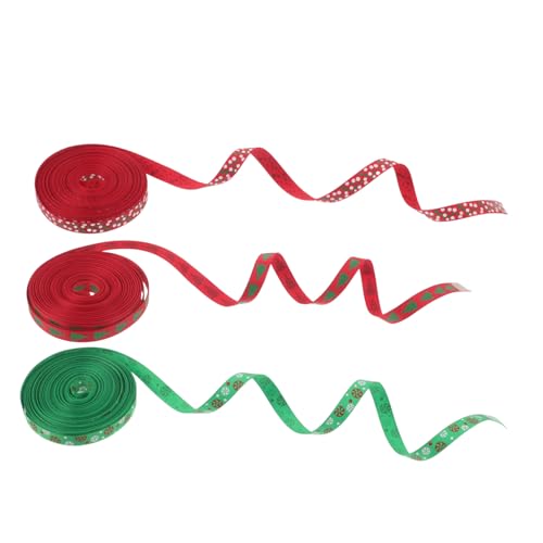 FOMIYES 3 Rollen Dekoratives Geschenkband mit Weihnachtsmotiven Vielseitig für Geschenkverpackung DIY Kränze Bastelprojekte und Dekorationen FOMIYES 3 Rollen Dekoratives Geschenkband mit Weihnachtsmotiven Vielseitig für Geschenkverpackung DIY Kränze Bastelprojekte und Dekorationen von FOMIYES