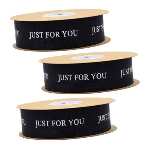 FOMIYES 3 Rollen Geschenkband For You Schwarz Hochzeit Dekoband für Blumensträuße Geschenkverpackung Ballon Basteln Nähen DIY Feierlichkeiten FOMIYES 3 Rollen Geschenkband For You Schwarz Hochzeit Dekoband für Blumensträuße Geschenkverpackung Ballon Basteln Nähen DIY Feierlichkeiten von FOMIYES