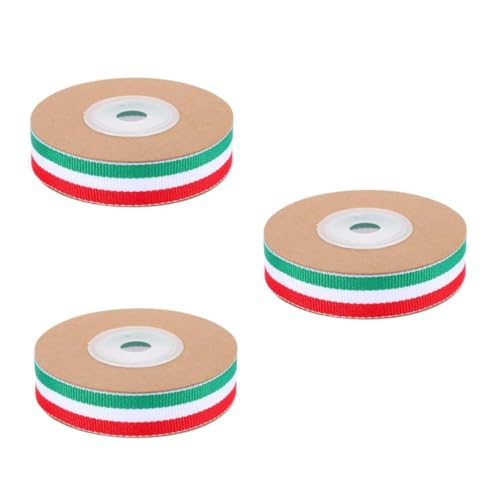 FOMIYES 3 Rollen Gestreiftes Geschenkband Rot Weiß Grün Breit Fransenfest mit Feiner Vielseitig für Geschenkverpackung Blumensträuße Medaillen und Diy Dekorationen Geeignet FOMIYES 3 Rollen Gestreiftes Geschenkband Rot Weiß Grün Breit Fransenfest mit Feiner Vielseitig für Geschenkverpackung Blumensträuße Medaillen und Diy Dekorationen Geeignet von FOMIYES