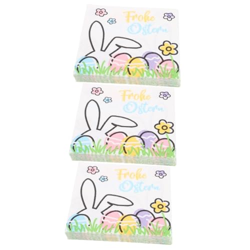 FOMIYES 3 Sätze Hasenserviette Seidenpapier Urlaubsbedarf Osterdekoration Festliche Osterserviette Seidenpapier Osterpapier Bankettserviette Zellstoff Aus 100 Blätter * 3 FOMIYES 3 Sätze Hasenserviette Seidenpapier Urlaubsbedarf Osterdekoration Festliche Osterserviette Seidenpapier Osterpapier Bankettserviette Zellstoff Aus 100 Blätter * 3 von FOMIYES