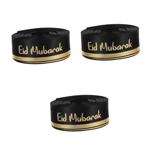 FOMIYES 3 Stück Eid Mubarak Dekoband Yards Polyester Geschenkband für Party und Geschenkverpackung Langlebiges DIY Schleifenband für Islamische Feierlichkeiten und Ramadan Dekorationen FOMIYES 3 Stück Eid Mubarak Dekoband Yards Polyester Geschenkband für Party und Geschenkverpackung Langlebiges DIY Schleifenband für Islamische Feierlichkeiten und Ramadan Dekorationen von FOMIYES