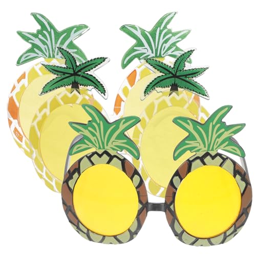 FOMIYES 3 Stück Hawaii Birnenform Brillen Lustige Fruchtbrille für Partys Dekoration Fotos Party Eyewear Transparent mit Gelb Gelber Rahmen Muster von FOMIYES