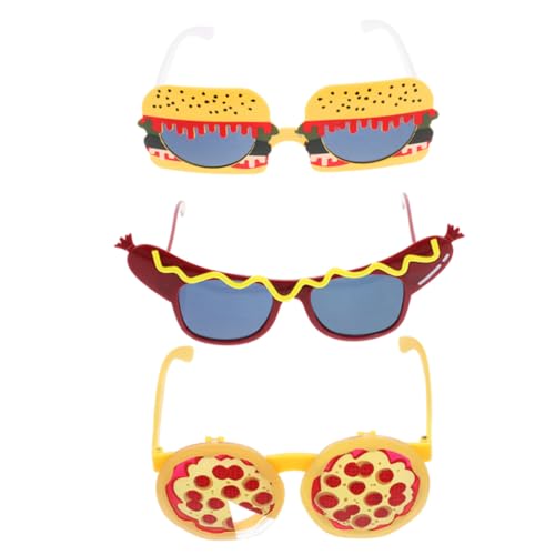 FOMIYES 3 Stück Teiliges Party Brillen mit Pizza Hamburger und Hot Dog Lustige Tanz und Makeup Brillen für Erwachsene und Wiederverwendbare Transparente Sonnenbrillen für Sommer und FOMIYES 3 Stück Teiliges Party Brillen mit Pizza Hamburger und Hot Dog Lustige Tanz und Makeup Brillen für Erwachsene und Wiederverwendbare Transparente Sonnenbrillen für Sommer und von FOMIYES