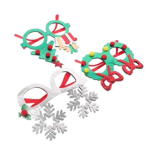FOMIYES 3 Stück Teiliges Weihnachts-partybrillen Schneeflocken Weihnachtsbaum-motiven Festliche Brillen für Silvester Vielseitige Holiday Party Brillen als Weihnachts Neujahrs-partyzubehör von FOMIYES