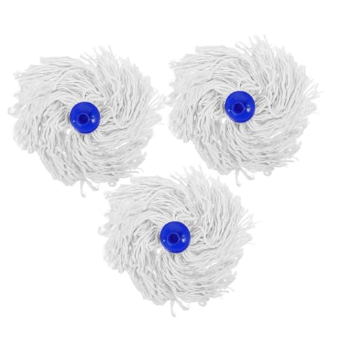 FOMIYES 3 Stück Wiederverwendbare Mop Kopf Ersatzteile Baumwollgarn Teiliges Waschbare Wischmopp Köpfe für Effiziente Haushaltsreinigung Kompatibel mit Spraymax und Ergo Micro Systemen von FOMIYES