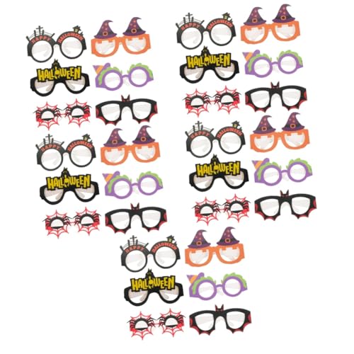 FOMIYES 30 Stck. Teiliges Halloween Brillen für Lustige Spinnen Hexenhut und Fledermaus Designs Kreative Party und Foto Requisiten Auffällige Kostümaccessoires für Halloween Festlichkeiten von FOMIYES