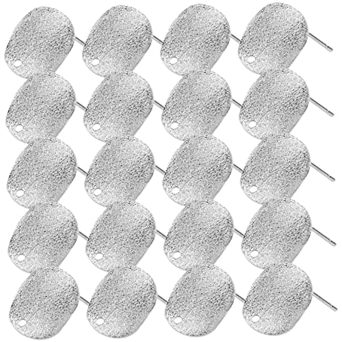 FOMIYES 30 Stück Rundohrnadelschmuck Ohrstecker Erwachsene runden Ohrstollen leer Ohrläppchen Zubehör für die Schmuckherstellung Herstellung von Ohrschmuck Legierung Silver von FOMIYES