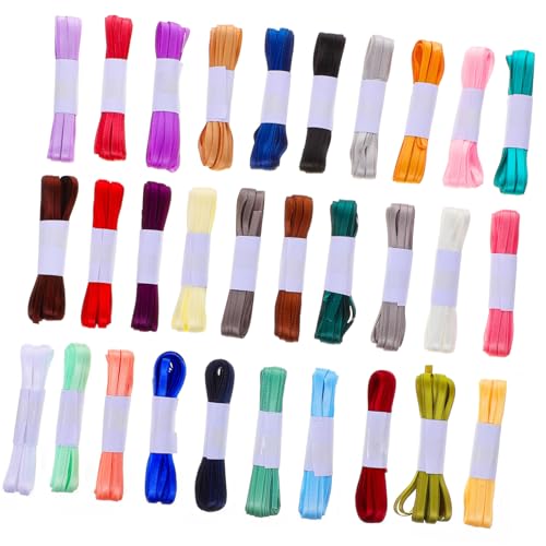 FOMIYES 30 Stück Teiliges Polyester Geschenkband Uni Farben pro Strapazierfähiges Zierband für Nähen Diy Basteln Schleifen und Hochzeitsdekoration von FOMIYES