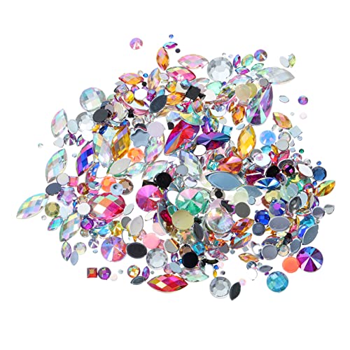 FOMIYES 300 Stück Flatback Strasssteine für Nageldesign DIY Nailart Schmuck Basteln Bunte Flache Rückseite Nagelsteine für Maniküre Vielseitige Dekorationen für Handy Scrapbook von FOMIYES