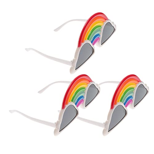 FOMIYES 3Stücke Regenbogenwolkenbrille Lustige Partybrille für Cosplay Festivals Einzigartige Design Sonnenbrillen für Unvergessliche bei Feiern Events von FOMIYES