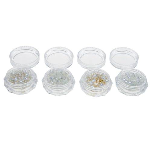 FOMIYES 4 Boxen Ballettschuh Nagelkunst Perlen Mix Glänzend Schmuck Dekoration Gemischte für DIY Nail Art Basteln und Home Crafts Modische Nagelverzierung von FOMIYES