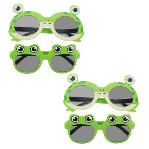 FOMIYES 4 Frosch Sonnenbrillen Luau Partybrillen Für Damen Und Herren – Lustige Hawaii Brillen – Retro Rave Party Erwachsene Geburtstagsgeschenk Halloween Fotoautomat von FOMIYES