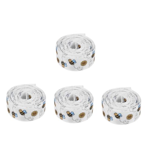 FOMIYES 4 Rollen Bienenmuster Geschenkband Breit Polyester Schleifenband für DIY Dekorationen Blumenarrangements Geschenkverpackung Vielseitig Verwendbar Langlebig Elegant FOMIYES 4 Rollen Bienenmuster Geschenkband Breit Polyester Schleifenband für DIY Dekorationen Blumenarrangements Geschenkverpackung Vielseitig Verwendbar Langlebig Elegant von FOMIYES